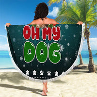 Chihuahua Oh My Dog Christmas Beach Blanket Xmas Holiday Patterns - Wonder Print Shop