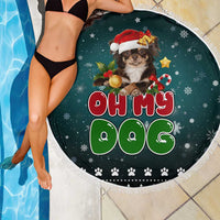 Chihuahua Oh My Dog Christmas Beach Blanket Xmas Holiday Patterns - Wonder Print Shop