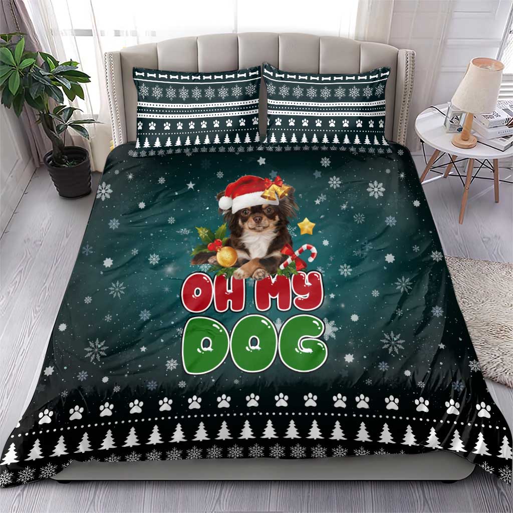 Chihuahua Oh My Dog Christmas Bedding Set Xmas Holiday Patterns - Wonder Print Shop