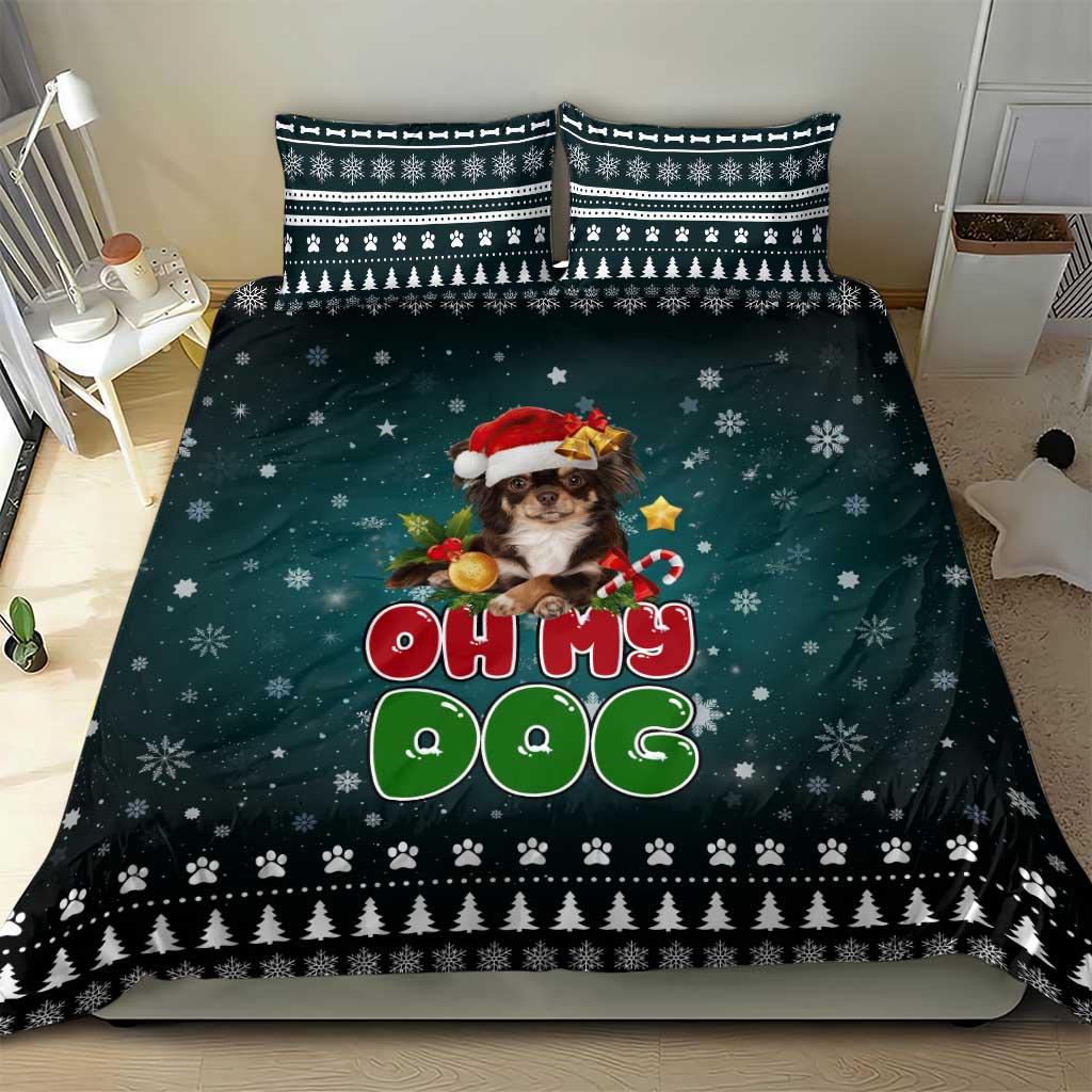 Chihuahua Oh My Dog Christmas Bedding Set Xmas Holiday Patterns - Wonder Print Shop