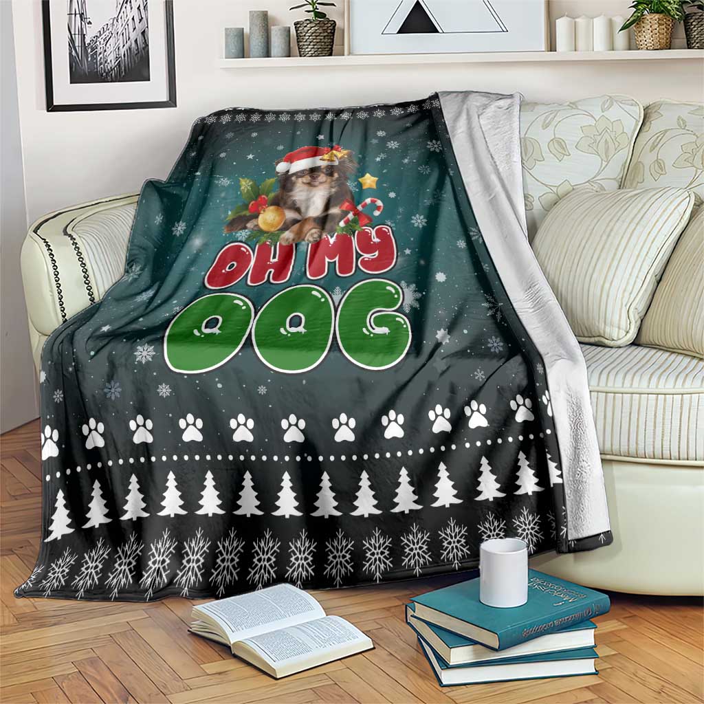 Chihuahua Oh My Dog Christmas Blanket Xmas Holiday Patterns - Wonder Print Shop
