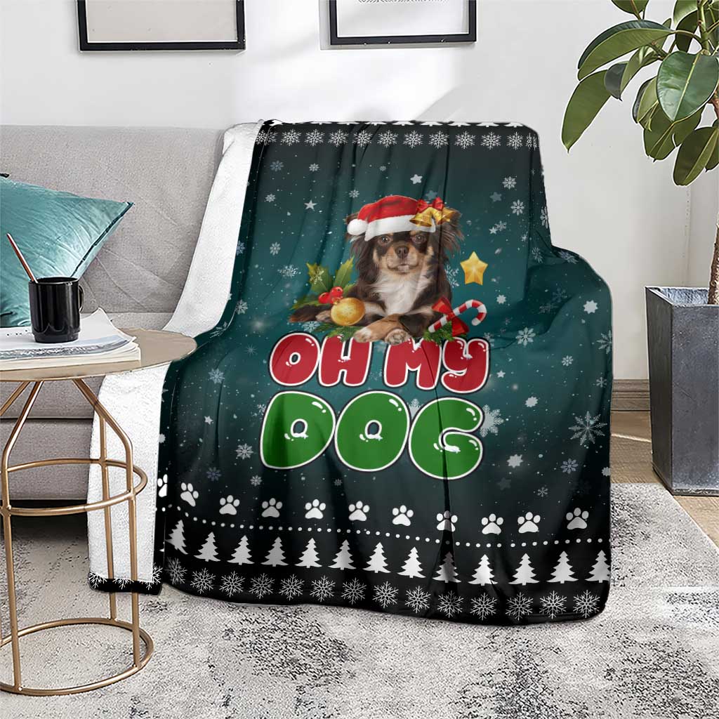 Chihuahua Oh My Dog Christmas Blanket Xmas Holiday Patterns - Wonder Print Shop