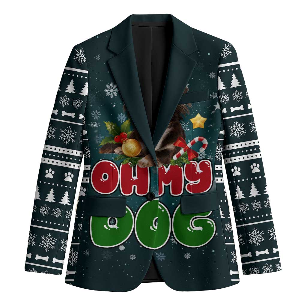 Chihuahua Oh My Dog Christmas Blazer Xmas Holiday Patterns - Wonder Print Shop