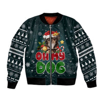 Chihuahua Oh My Dog Christmas Bomber Jacket Xmas Holiday Patterns - Wonder Print Shop