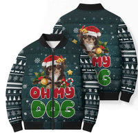 Chihuahua Oh My Dog Christmas Bomber Puffer Jacket Xmas Holiday Patterns - Wonder Print Shop