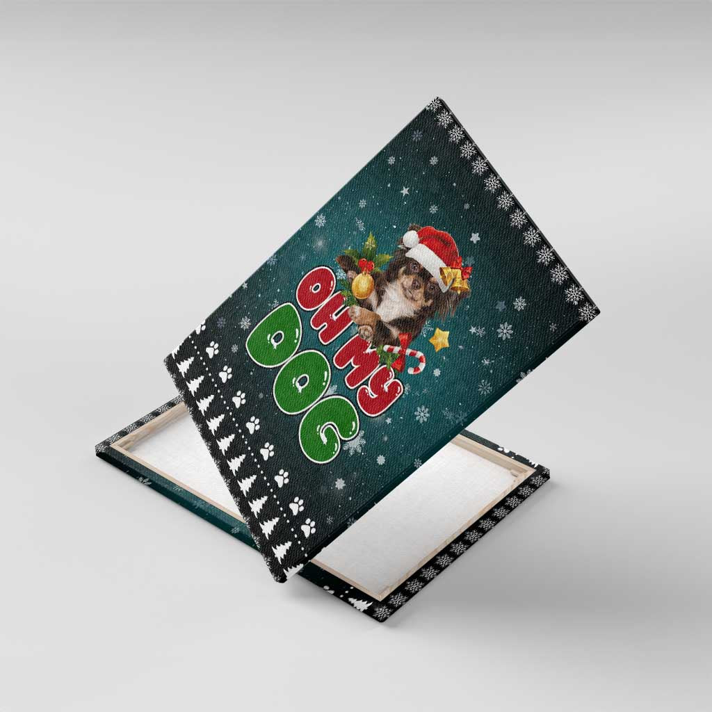 Chihuahua Oh My Dog Christmas Canvas Wall Art Xmas Holiday Patterns - Wonder Print Shop