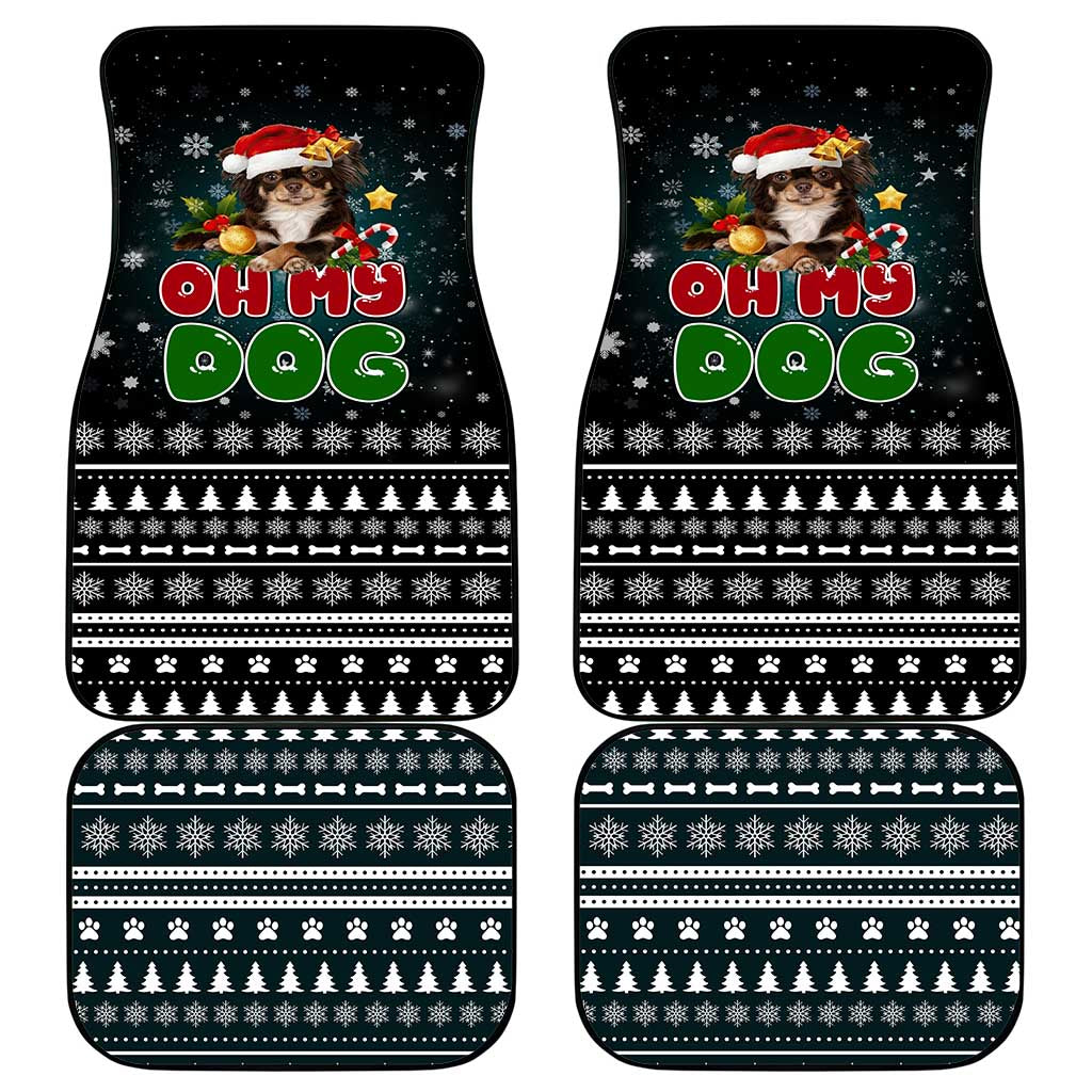 Chihuahua Oh My Dog Christmas Car Mats Xmas Holiday Patterns - Wonder Print Shop