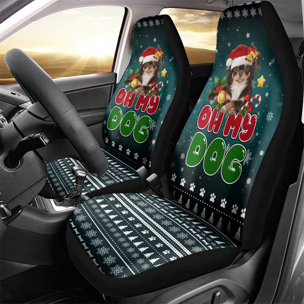 Chihuahua Oh My Dog Christmas Car Seat Cover Xmas Holiday Patterns - Wonder Print Shop