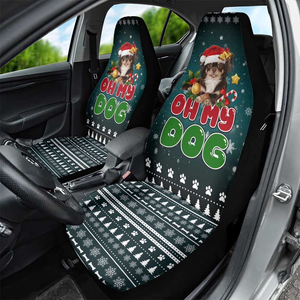 Chihuahua Oh My Dog Christmas Car Seat Cover Xmas Holiday Patterns - Wonder Print Shop