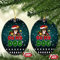 Chihuahua Oh My Dog Christmas Ceramic Ornament Xmas Holiday Patterns - Wonder Print Shop