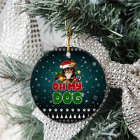 Chihuahua Oh My Dog Christmas Ceramic Ornament Xmas Holiday Patterns - Wonder Print Shop