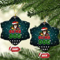 Chihuahua Oh My Dog Christmas Ceramic Ornament Xmas Holiday Patterns - Wonder Print Shop