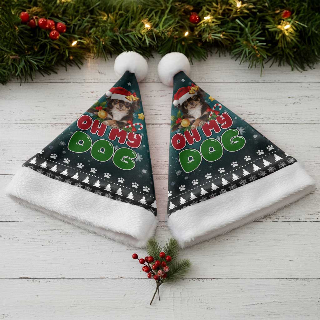 Chihuahua Oh My Dog Christmas Santa Hat Xmas Holiday Patterns - Wonder Print Shop