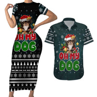 Chihuahua Oh My Dog Christmas Couples Matching Short Sleeve Bodycon Dress and Hawaiian Shirt Xmas Holiday Patterns - undefined