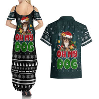 Chihuahua Oh My Dog Christmas Couples Matching Summer Maxi Dress and Hawaiian Shirt Xmas Holiday Patterns - Wonder Print Shop