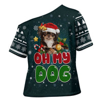 Chihuahua Oh My Dog Christmas Cross Shoulder Shirt Xmas Holiday Patterns - Wonder Print Shop