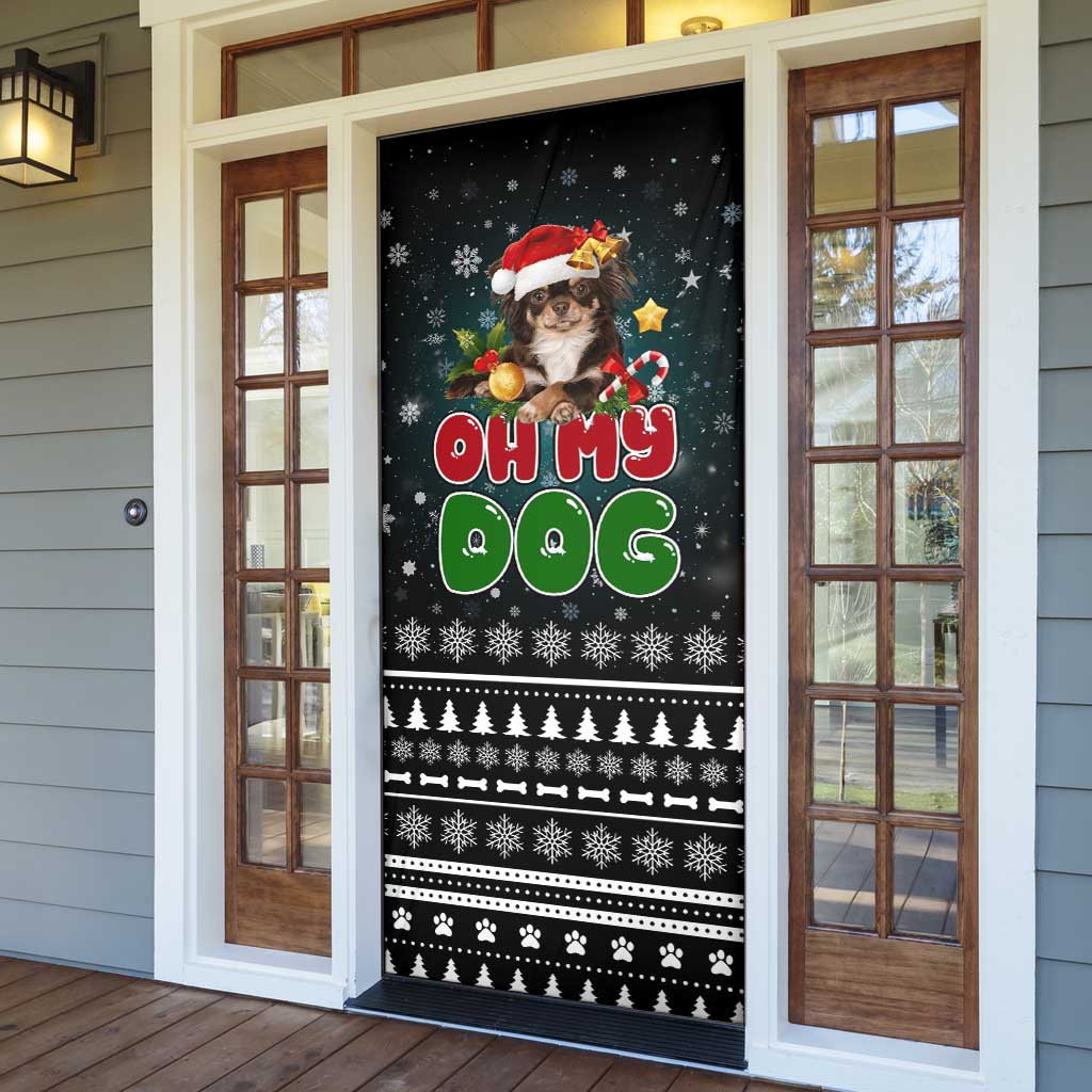 Chihuahua Oh My Dog Christmas Door Cover Xmas Holiday Patterns - Wonder Print Shop