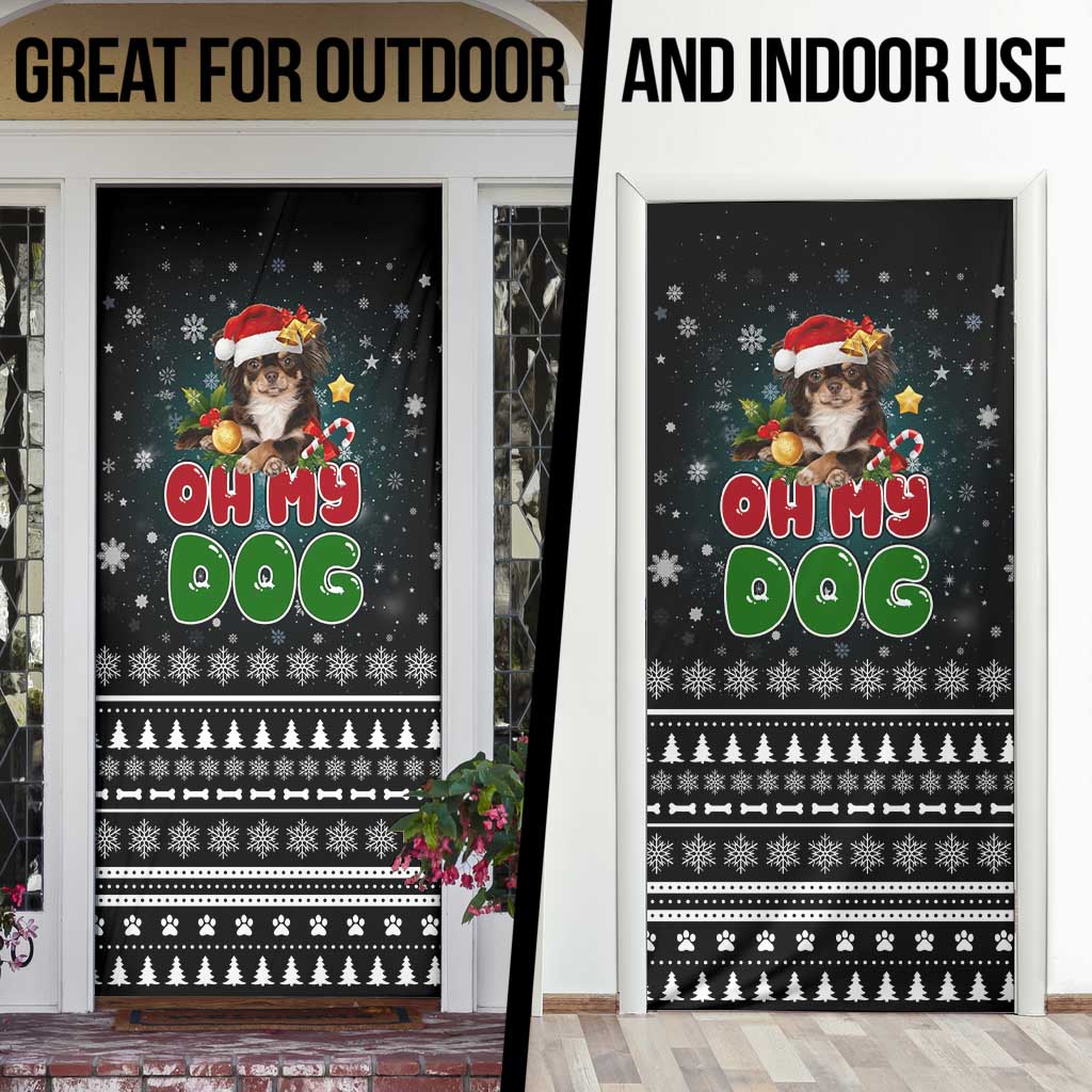 Chihuahua Oh My Dog Christmas Door Cover Xmas Holiday Patterns - Wonder Print Shop
