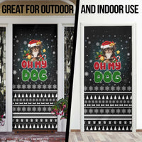 Chihuahua Oh My Dog Christmas Door Cover Xmas Holiday Patterns - Wonder Print Shop