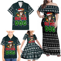 Chihuahua Oh My Dog Christmas Family Matching Off Shoulder Maxi Dress and Hawaiian Shirt Xmas Holiday Patterns - Wonder Print Shop
