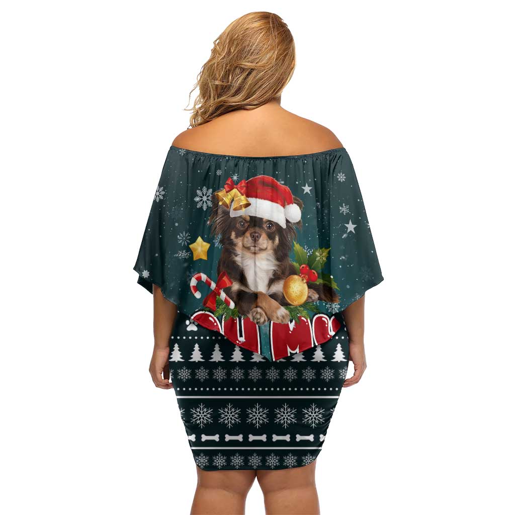 Chihuahua Oh My Dog Christmas Family Matching Off Shoulder Short Dress and Hawaiian Shirt Xmas Holiday Patterns - Wonder Print Shop