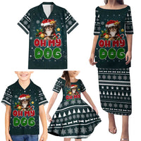 Chihuahua Oh My Dog Christmas Family Matching Puletasi and Hawaiian Shirt Xmas Holiday Patterns - Wonder Print Shop