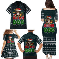 Chihuahua Oh My Dog Christmas Family Matching Puletasi and Hawaiian Shirt Xmas Holiday Patterns - Wonder Print Shop