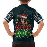 Chihuahua Oh My Dog Christmas Family Matching Summer Maxi Dress and Hawaiian Shirt Xmas Holiday Patterns - Wonder Print Shop