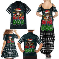 Chihuahua Oh My Dog Christmas Family Matching Summer Maxi Dress and Hawaiian Shirt Xmas Holiday Patterns - Wonder Print Shop