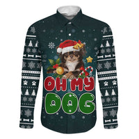 Chihuahua Oh My Dog Christmas Family Matching Summer Maxi Dress and Hawaiian Shirt Xmas Holiday Patterns - Wonder Print Shop