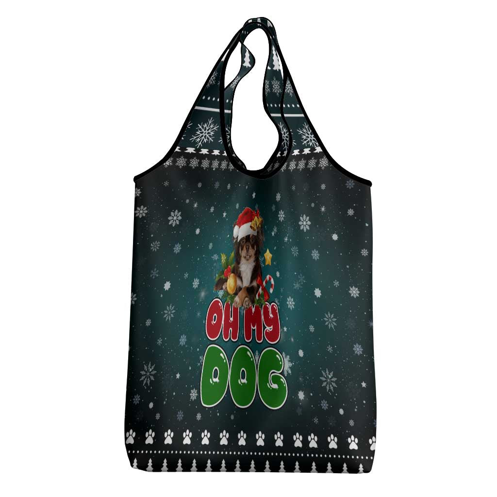 Chihuahua Oh My Dog Christmas Grocery Bag Xmas Holiday Patterns - Wonder Print Shop
