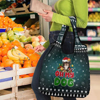 Chihuahua Oh My Dog Christmas Grocery Bag Xmas Holiday Patterns - Wonder Print Shop