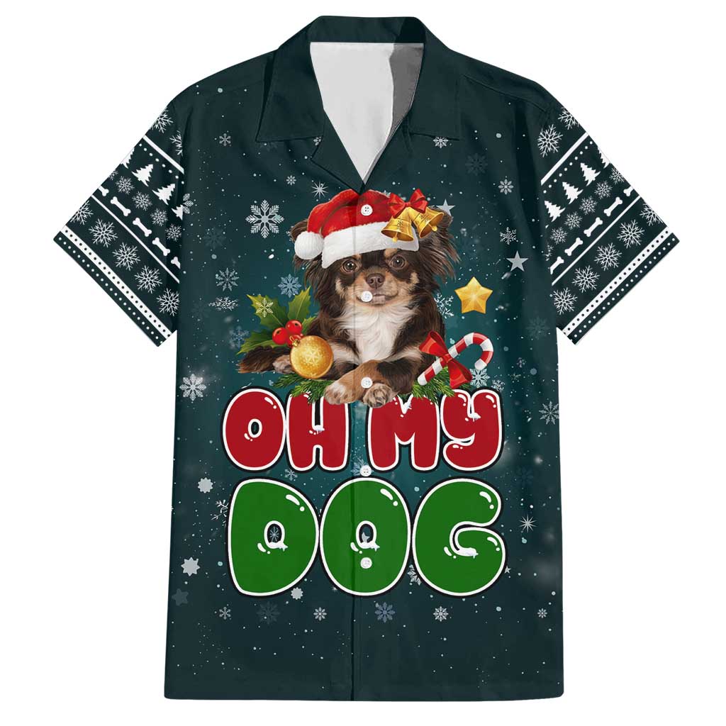 Chihuahua Oh My Dog Christmas Hawaiian Shirt Xmas Holiday Patterns - Wonder Print Shop