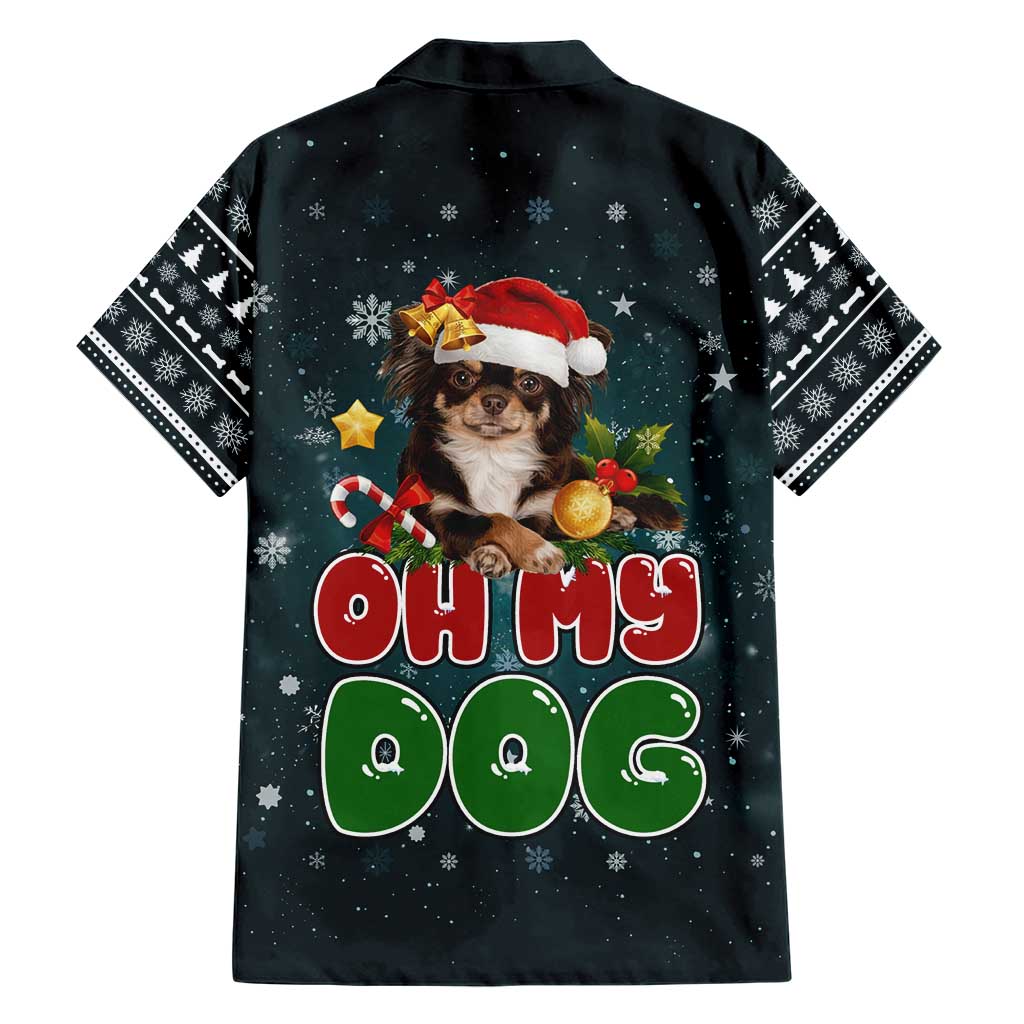 Chihuahua Oh My Dog Christmas Hawaiian Shirt Xmas Holiday Patterns - Wonder Print Shop