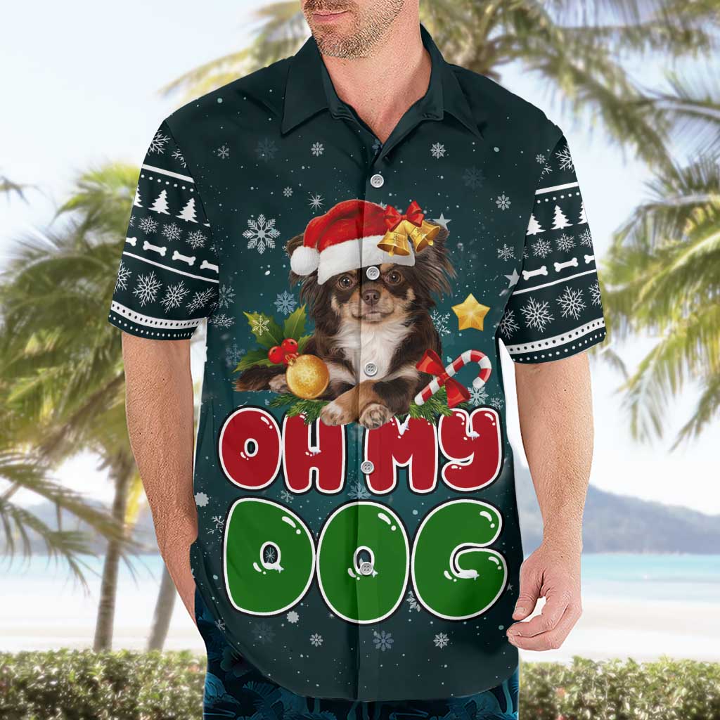 Chihuahua Oh My Dog Christmas Hawaiian Shirt Xmas Holiday Patterns - Wonder Print Shop