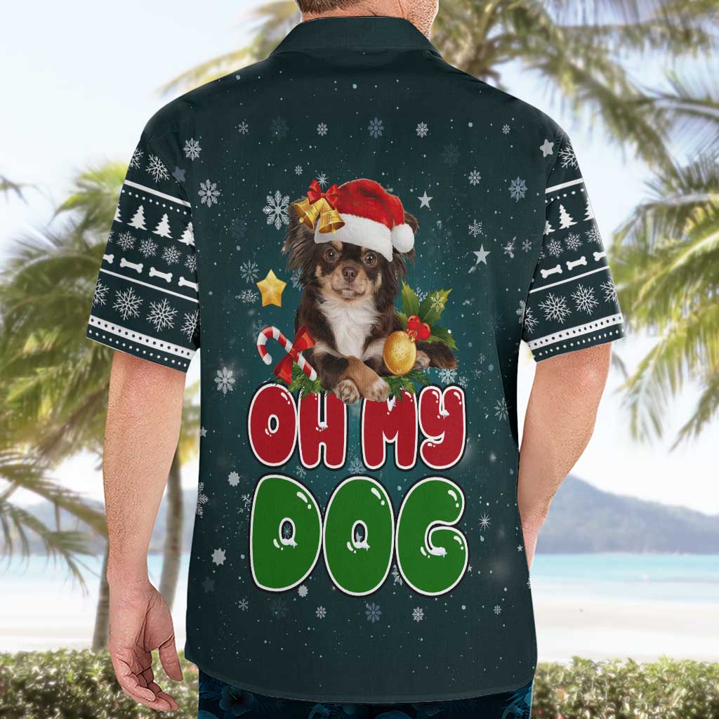 Chihuahua Oh My Dog Christmas Hawaiian Shirt Xmas Holiday Patterns - Wonder Print Shop