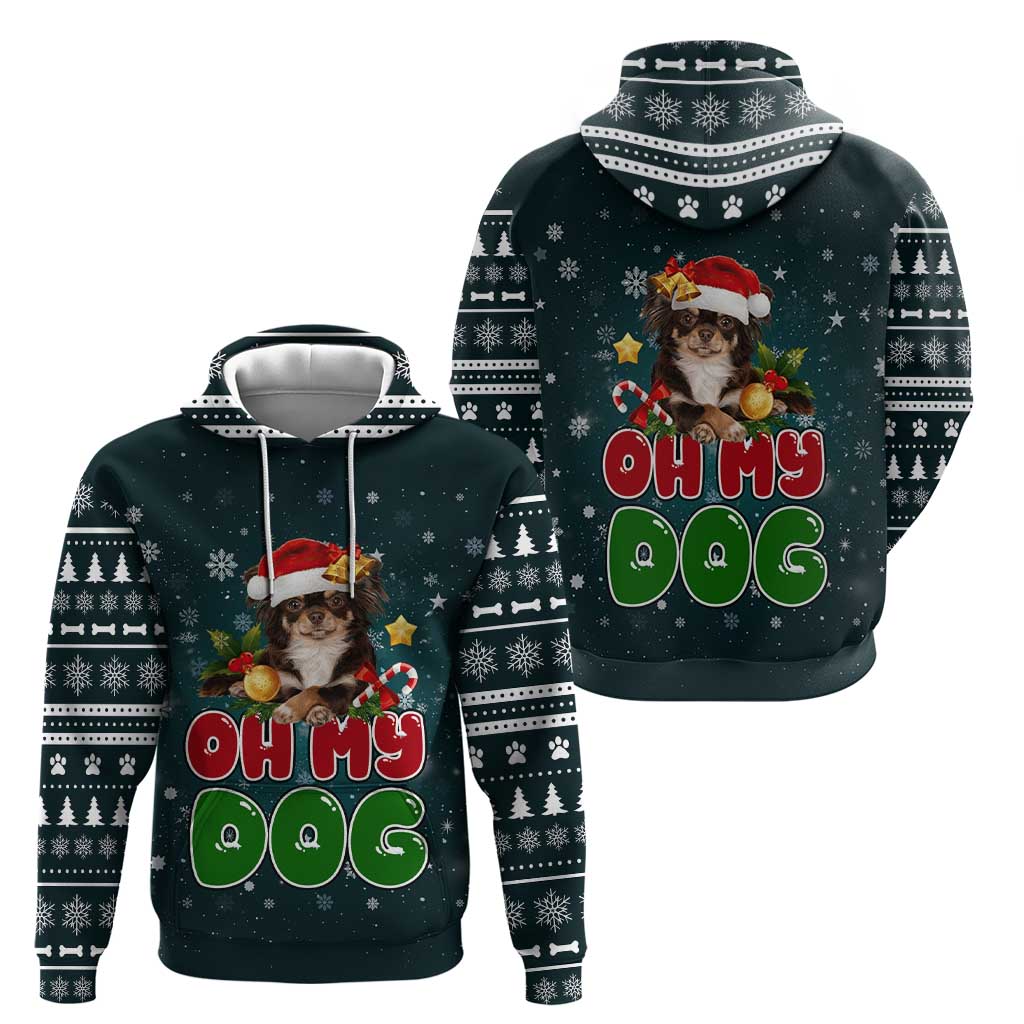 Chihuahua Oh My Dog Christmas Hoodie Xmas Holiday Patterns - Wonder Print Shop