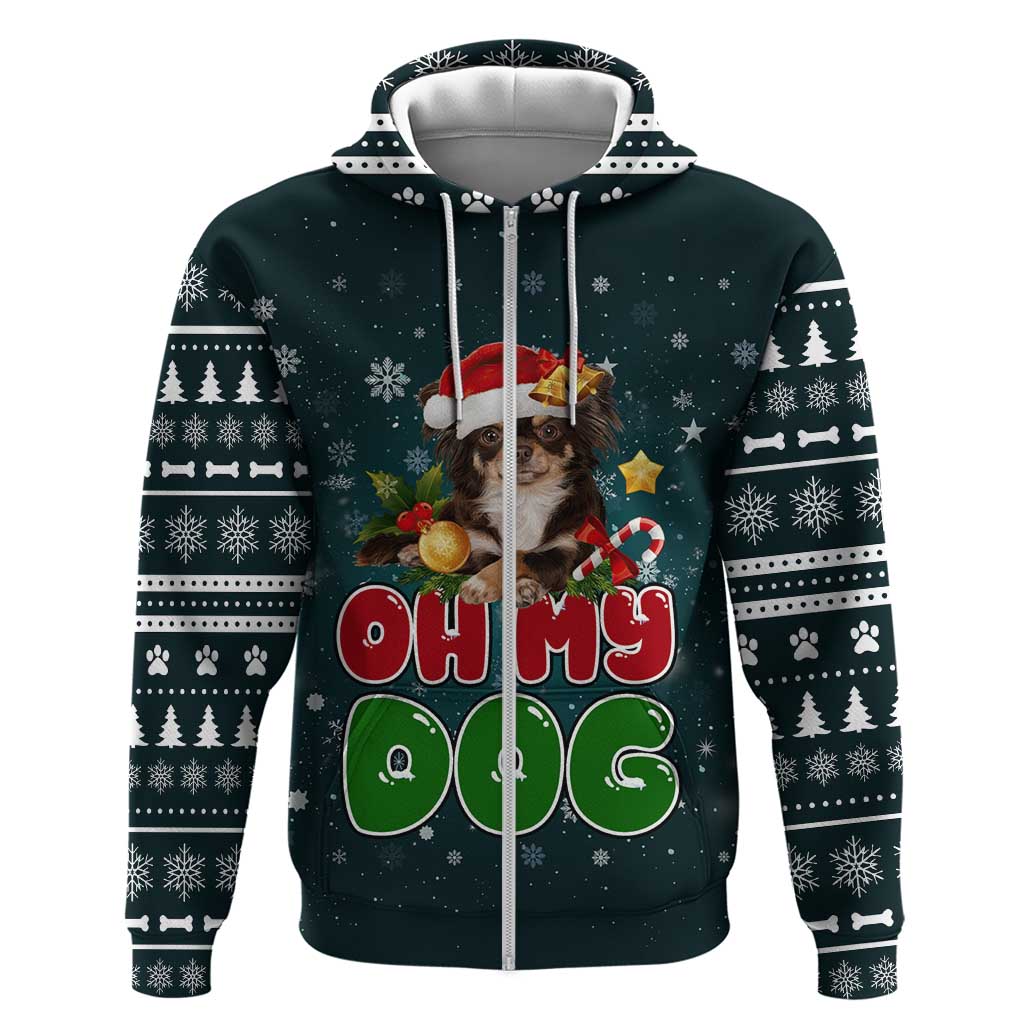 Chihuahua Oh My Dog Christmas Hoodie Xmas Holiday Patterns - Wonder Print Shop