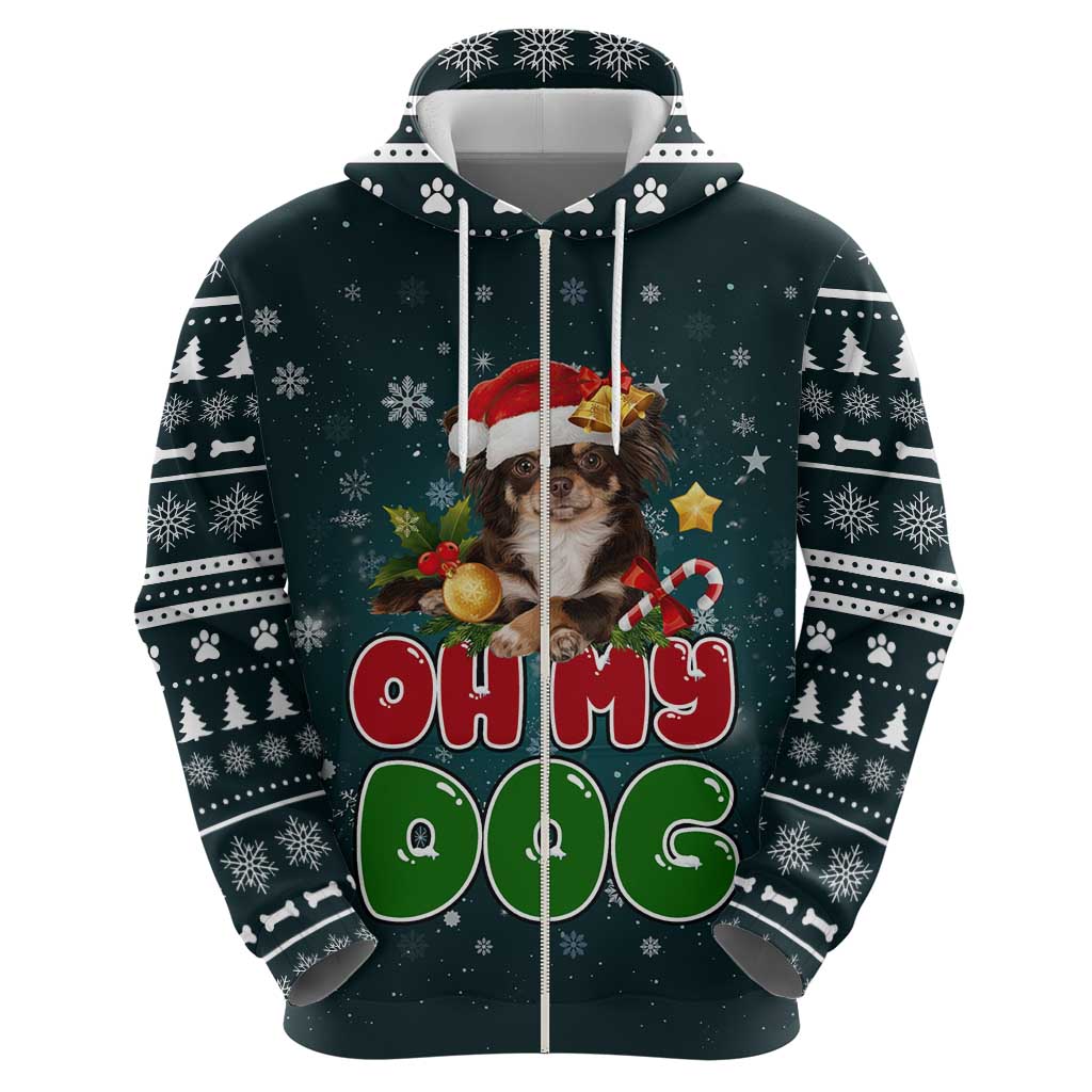 Chihuahua Oh My Dog Christmas Hoodie Xmas Holiday Patterns - Wonder Print Shop