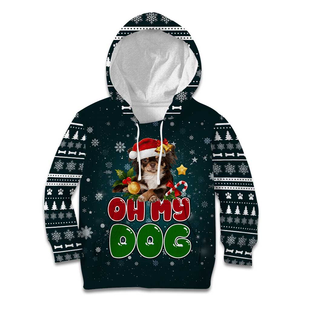 Chihuahua Oh My Dog Christmas Kid Hoodie Xmas Holiday Patterns - Wonder Print Shop