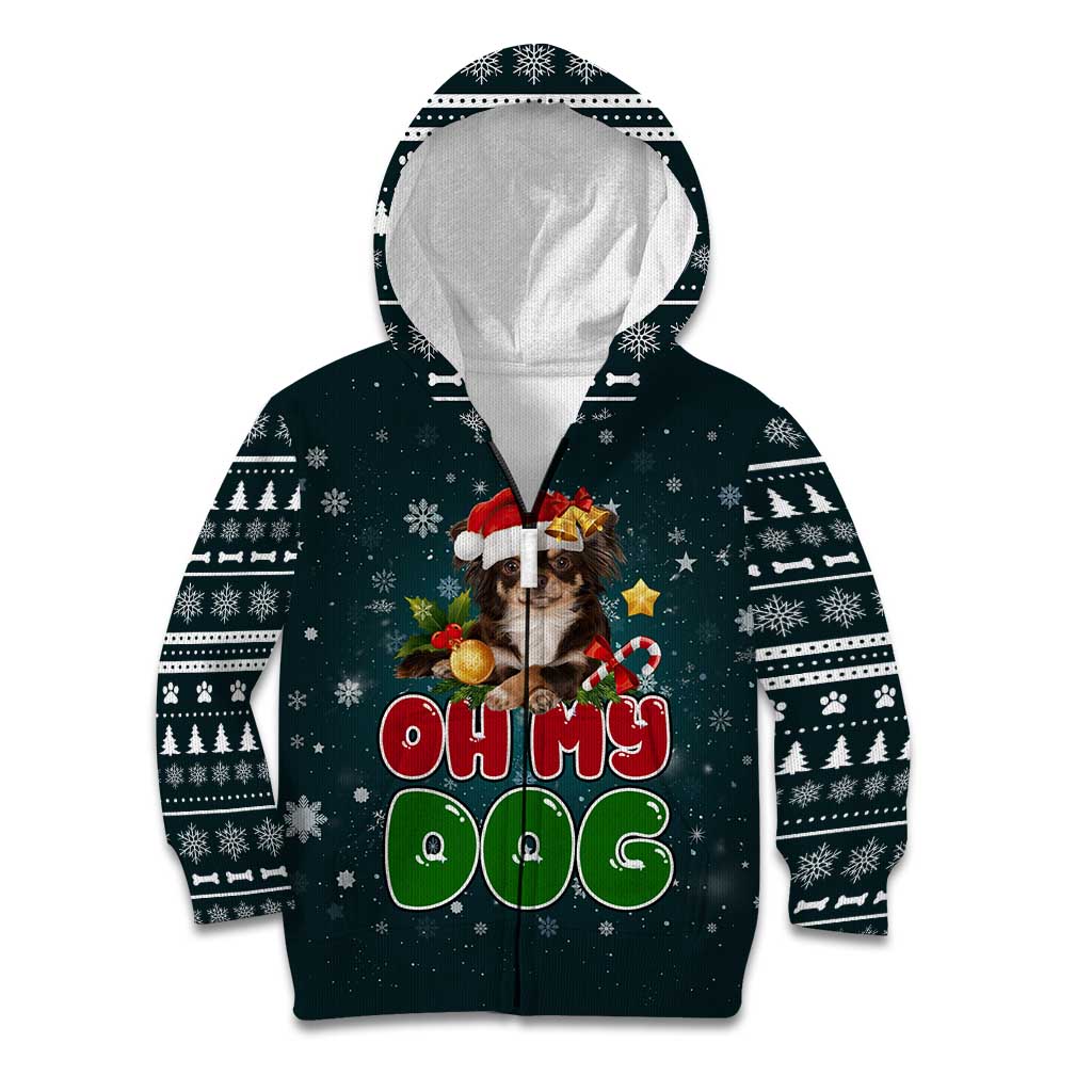 Chihuahua Oh My Dog Christmas Kid Hoodie Xmas Holiday Patterns - Wonder Print Shop