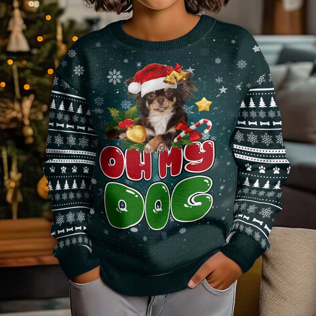 Chihuahua Oh My Dog Christmas Kid Ugly Christmas Sweater Xmas Holiday Patterns - Wonder Print Shop