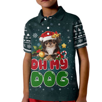 Chihuahua Oh My Dog Christmas Kid Polo Shirt Xmas Holiday Patterns - Wonder Print Shop