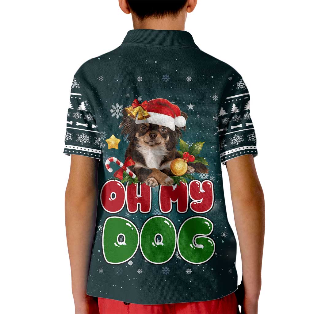 Chihuahua Oh My Dog Christmas Kid Polo Shirt Xmas Holiday Patterns - Wonder Print Shop