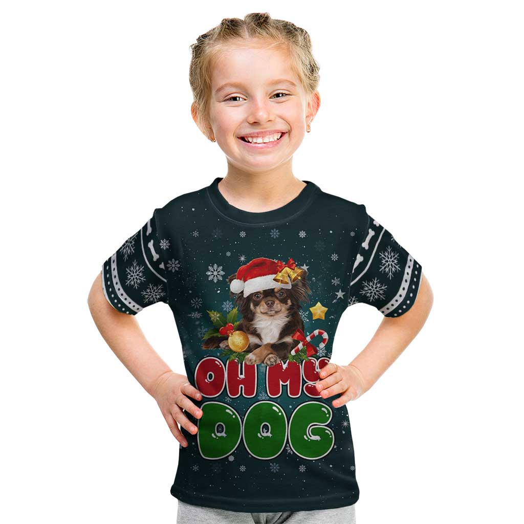 Chihuahua Oh My Dog Christmas Kid T Shirt Xmas Holiday Patterns - Wonder Print Shop