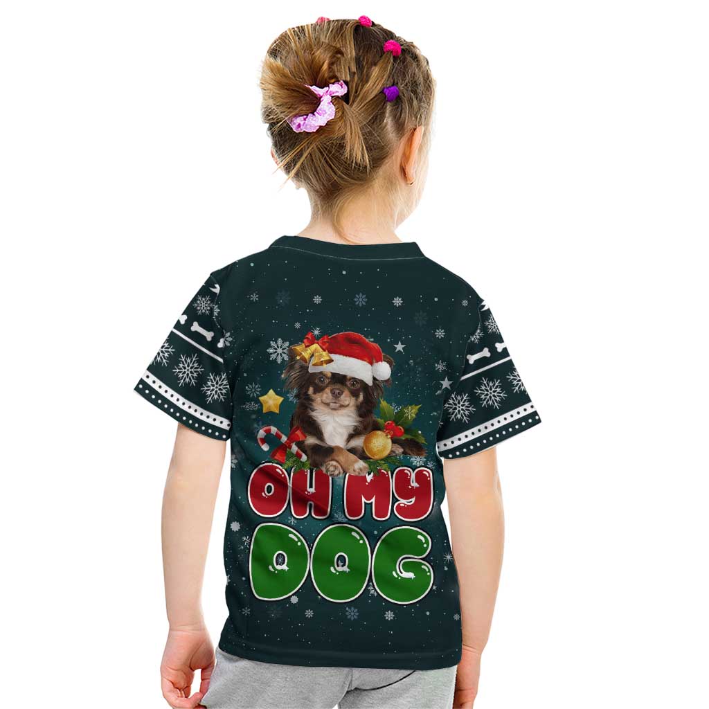 Chihuahua Oh My Dog Christmas Kid T Shirt Xmas Holiday Patterns - Wonder Print Shop