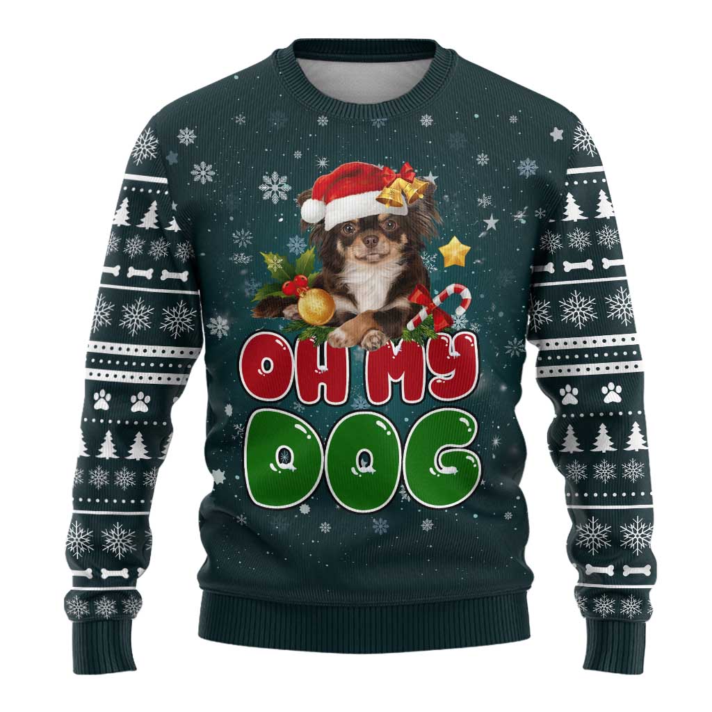 Chihuahua Oh My Dog Christmas Ugly Christmas Sweater Xmas Holiday Patterns - Wonder Print Shop