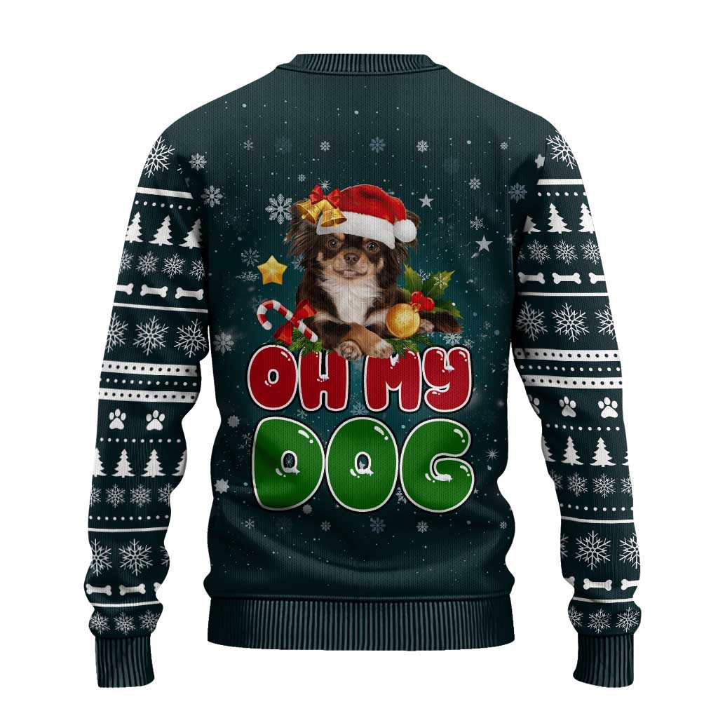Chihuahua Oh My Dog Christmas Ugly Christmas Sweater Xmas Holiday Patterns - Wonder Print Shop