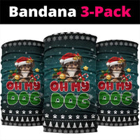 Chihuahua Oh My Dog Christmas Neck Gaiter Xmas Holiday Patterns - Wonder Print Shop