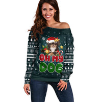 Chihuahua Oh My Dog Christmas Off Shoulder Sweater Xmas Holiday Patterns - Wonder Print Shop